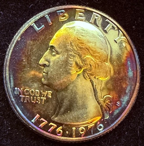 1776-1976-S 25c Uncirculated Silver Dcam Drummer Boy Quarter Toned