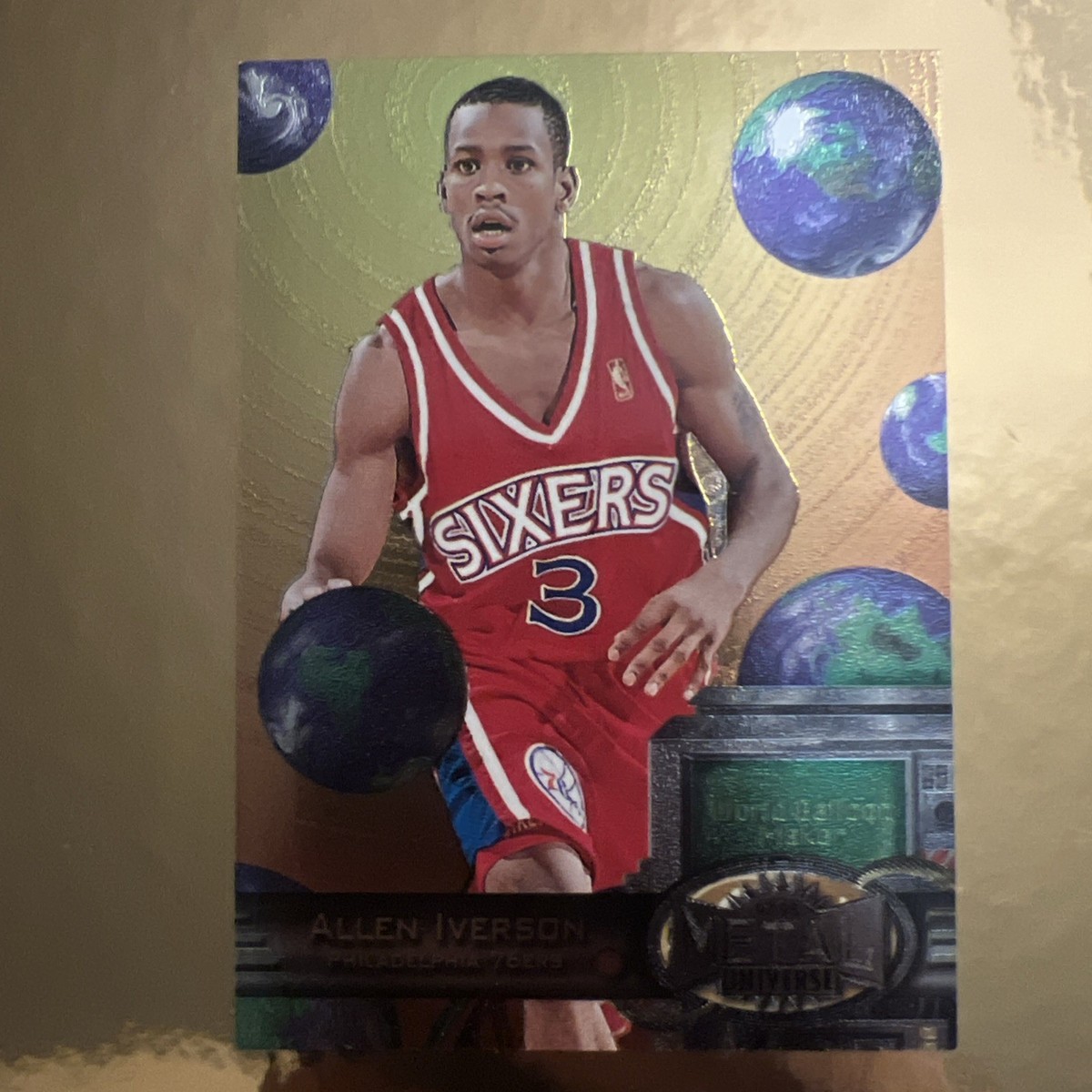 1円〜スタート【ALLEN IVERSON】97-98 METAL UNIVERSE ☆PLANET METAL 