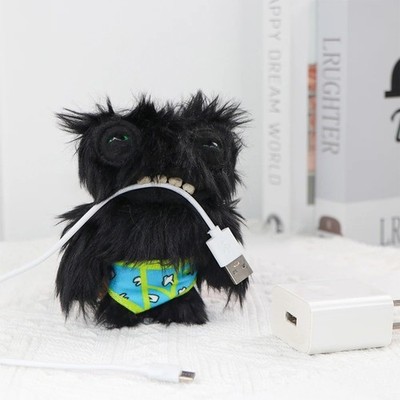 Schlüsselanhänger Fuggler weiche Plüschpuppe hässliches Grinsen Zähne Monster Rucksack Schlüsselring Geschenk
