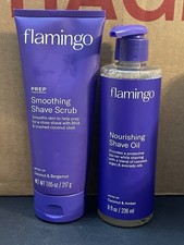 FLAMINGO SMOOTHING SHAVE SCRUB 7.65OZ Nourishing Shave Oil 8oz