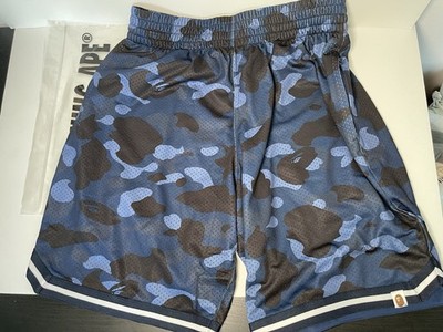 New Bape Color Camo Wide Fit Basketball Shorts Size XL Navy 1i30