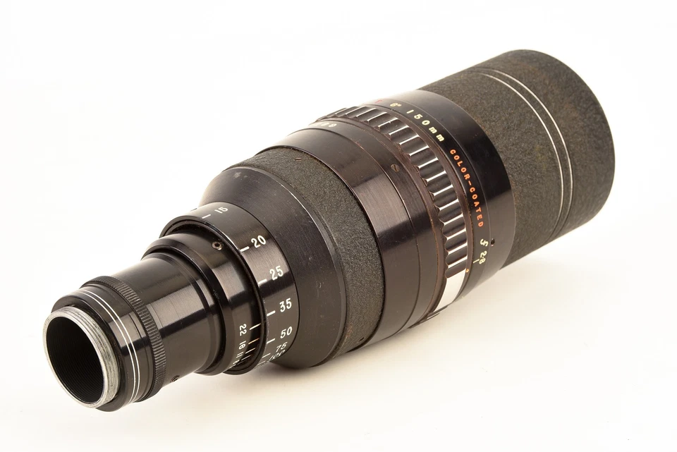 Lente de cine Tele-Athenar T recubierta de color C Mount Century 6"" 150 mm f/2,8 con tapas V21 Foto 4 de 4