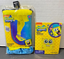 Spongebob Squarepants Child Size Footless Tights SMALL Body Jewelry Stickers