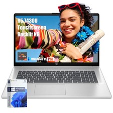 HP 17.3" Touch Laptop HD AMD Ryzen 5 7430U UP TO 64GB RAM 2TB Windows 11 Pro PC