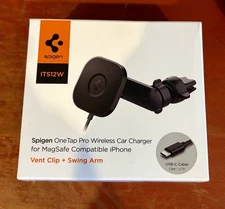 Spigen One-Tap Pro Wireless Car Charger - Black - MINT