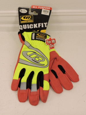 Ringers Gloves 118-10 All Purpose, Large, High-Visibility Yellow, Reinforced