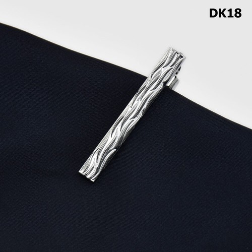 Men’s Business Silver 4CM Skinny Tie Clip Necktie Wedding Party Accessories - Picture 20 of 26