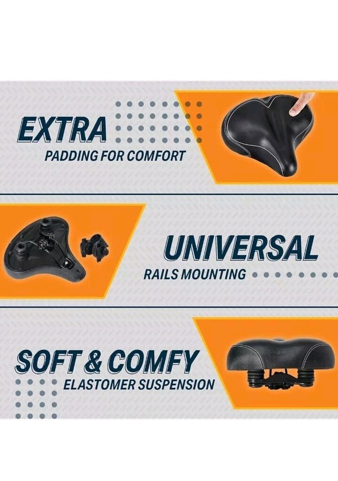 Bikeroo Oversized Bike Seat Peloton Seat Cushion Bicycle Saddle