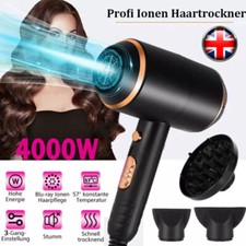 4000W Professional Hair Dryer Fast Drying Ionic Hairdryer with Diffuser Hairdrye