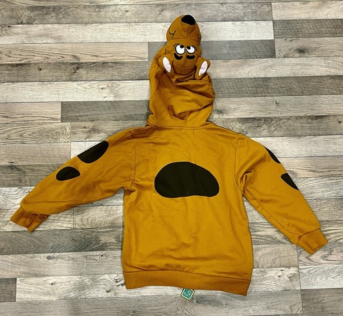 Scooby Doo Hoodie Sz S Child Unisex Zip Up Fleece Sweatshirt Halloween Cartoon - Picture 3 of 5