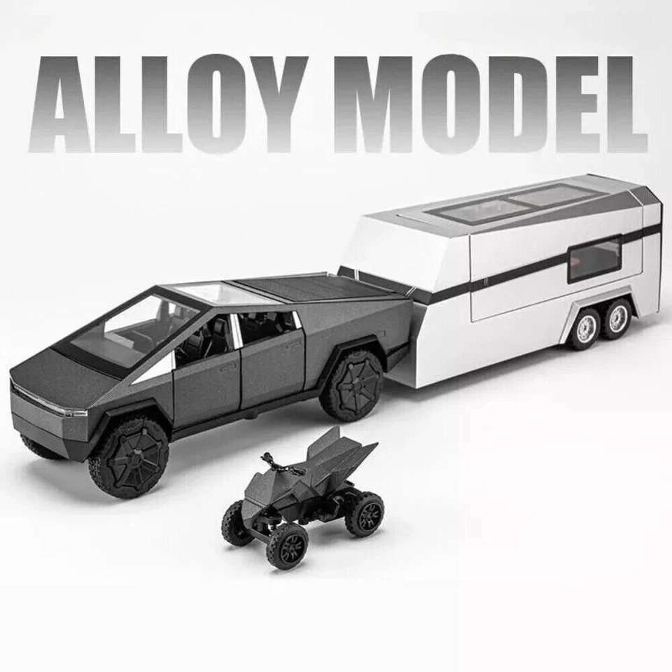1:24 Cybertruck Touring Pickup Car RV Diecast Metal Modelo Coche Juguete Regalo de Navidad Foto 2 de 4