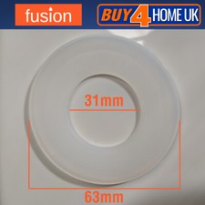 Gelberit Silicone Washer - Drain Flush Valve Seal Clear Toilet Anti-leakage