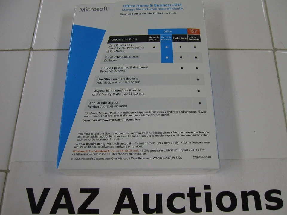 Microsoft Office 2013 Home and Business Product Key Card Full Retail English=NEW - Image 3 of 3