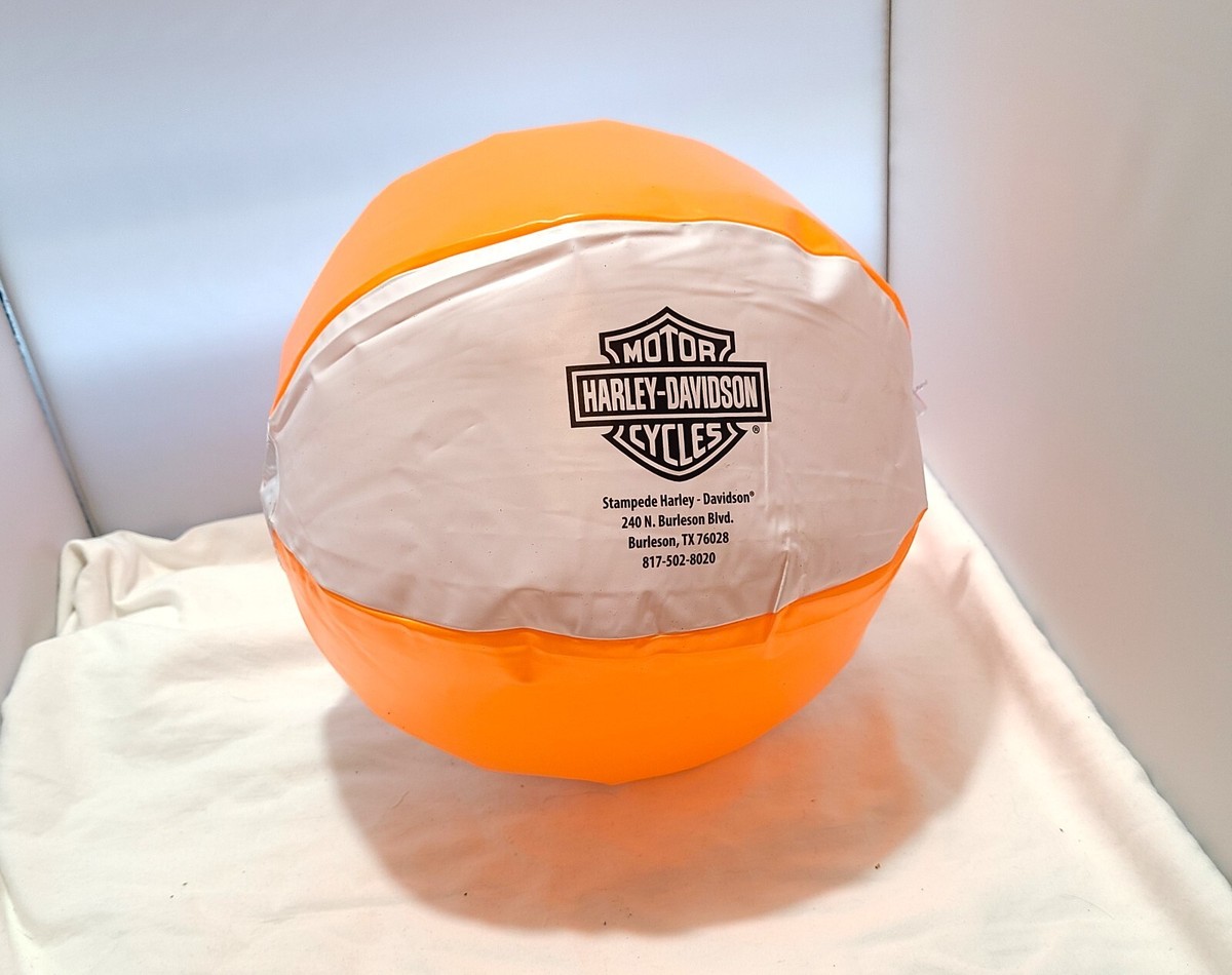 Harley-Davidson Motorcycle Orange White Beach Ball Biker