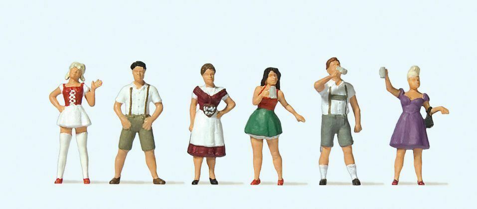 Cerveza Bebedores En Nacional Disfraz (6) Exclusivo Ho / Oo Figura Juego Preiser