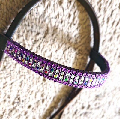 Bling Stirnband Lila Mehrfarbig Diamanteffekt. PONY COB VOLL