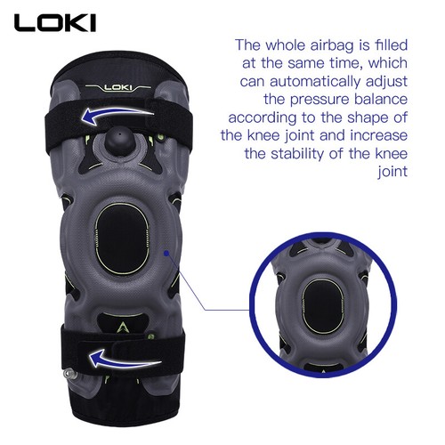 2 Loki AIRPLUS Inflatable Knee Supports Braces Compression Sleeves Strap Patella - Picture 3 of 5