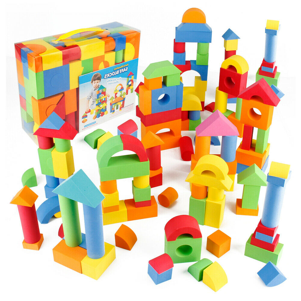 Soft FOAM Blocks Toy Set 137 Piece Classic Building Block Toys Kids Bricks  Games