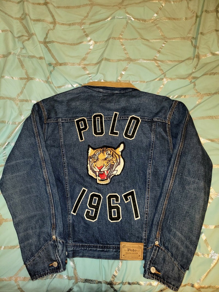 POLO RALPH LAUREN Men's Polo 1967 Tiger Patch Blue Denim POLO RALPH LAUREN Men's Polo 1967 Tiger Patch Blue Denim