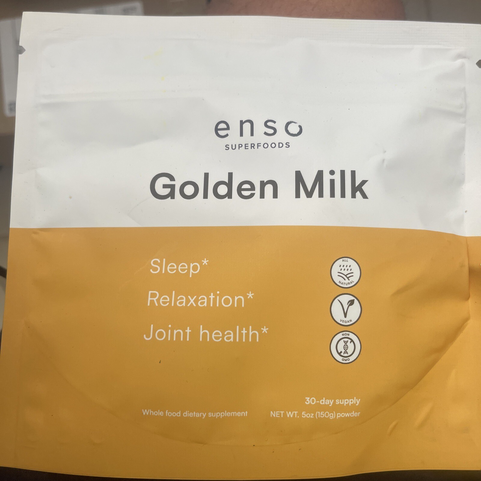 Enso Superfood Golden Milk Whole Food Dietary Supplements 30 Day Supply
