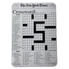 New York Times Will Shortz 2004 Crossword Jigsaw Puzzle 2 In 1 500 Piece w Tin