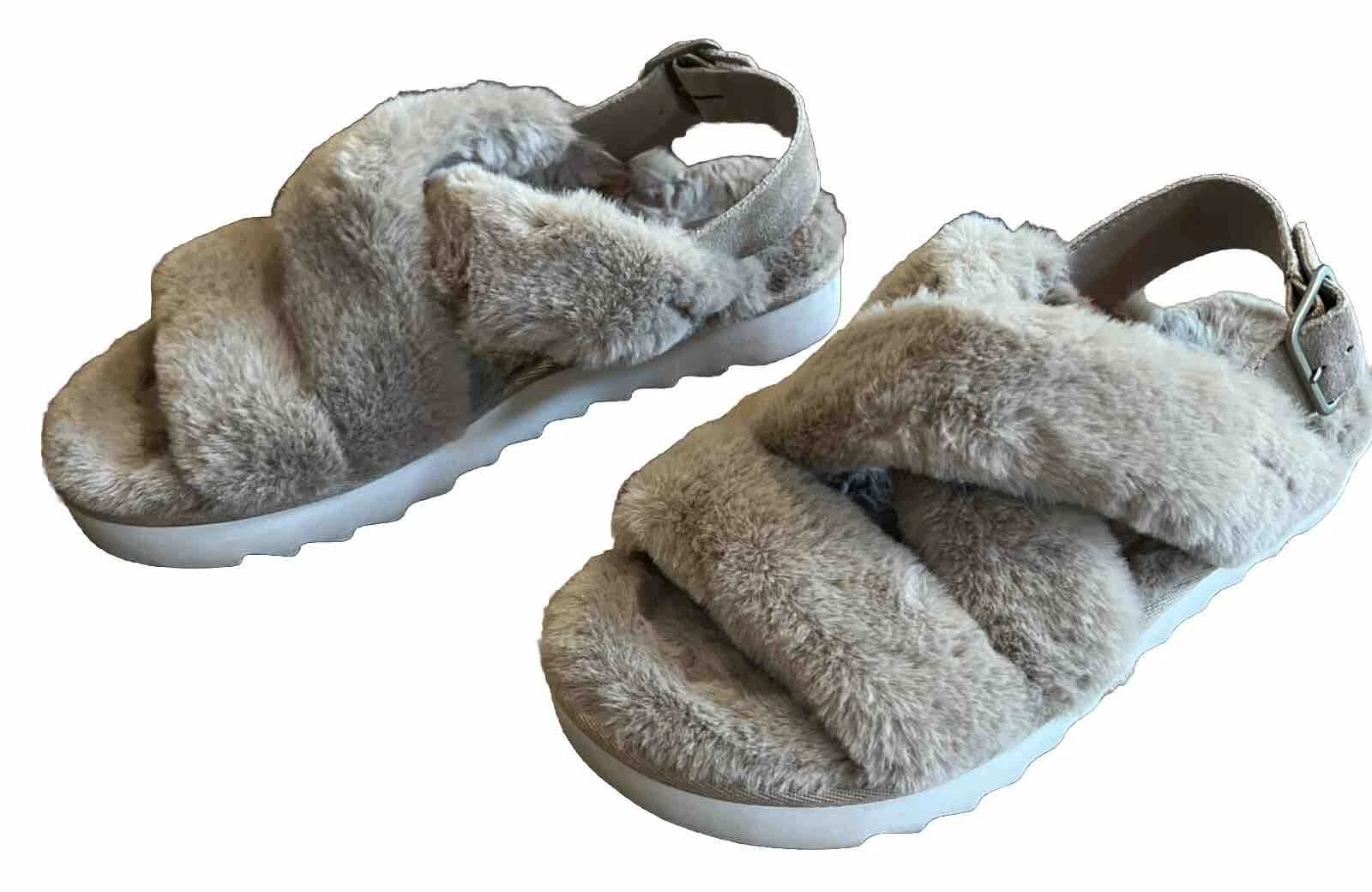 Sandali piatti Koolaburra by UGG da donna Fuzz ee anfora taglia 8 ECCELLENTI