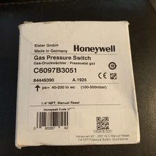 Honeywell C6087B3051 Gas Pressure Switch New Open Box 