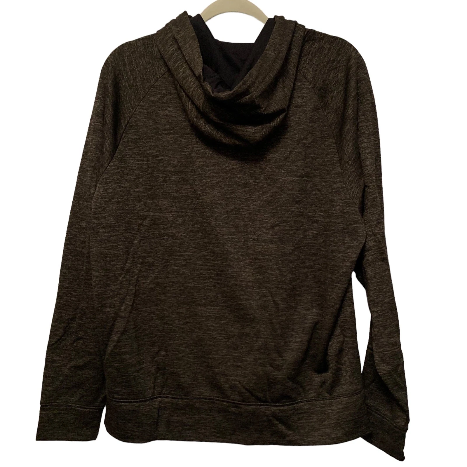 VETEMENTS Felpa donna con cappuccio media erica nera senior sul petto Sport Tek tasche canguro