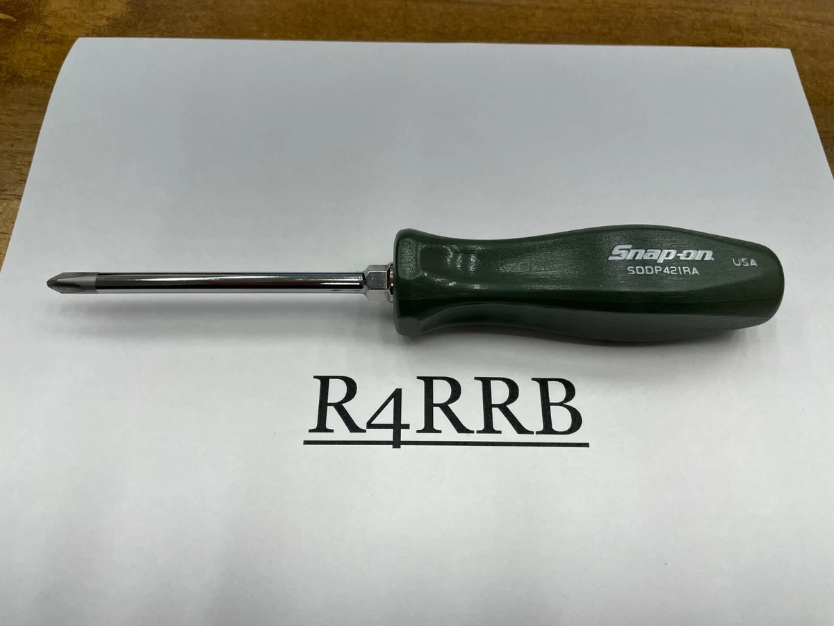 Snap on Tools NEW COMBAT GREEN Hard Handle 2 Phillips Screwdriver SDDP42IRACG