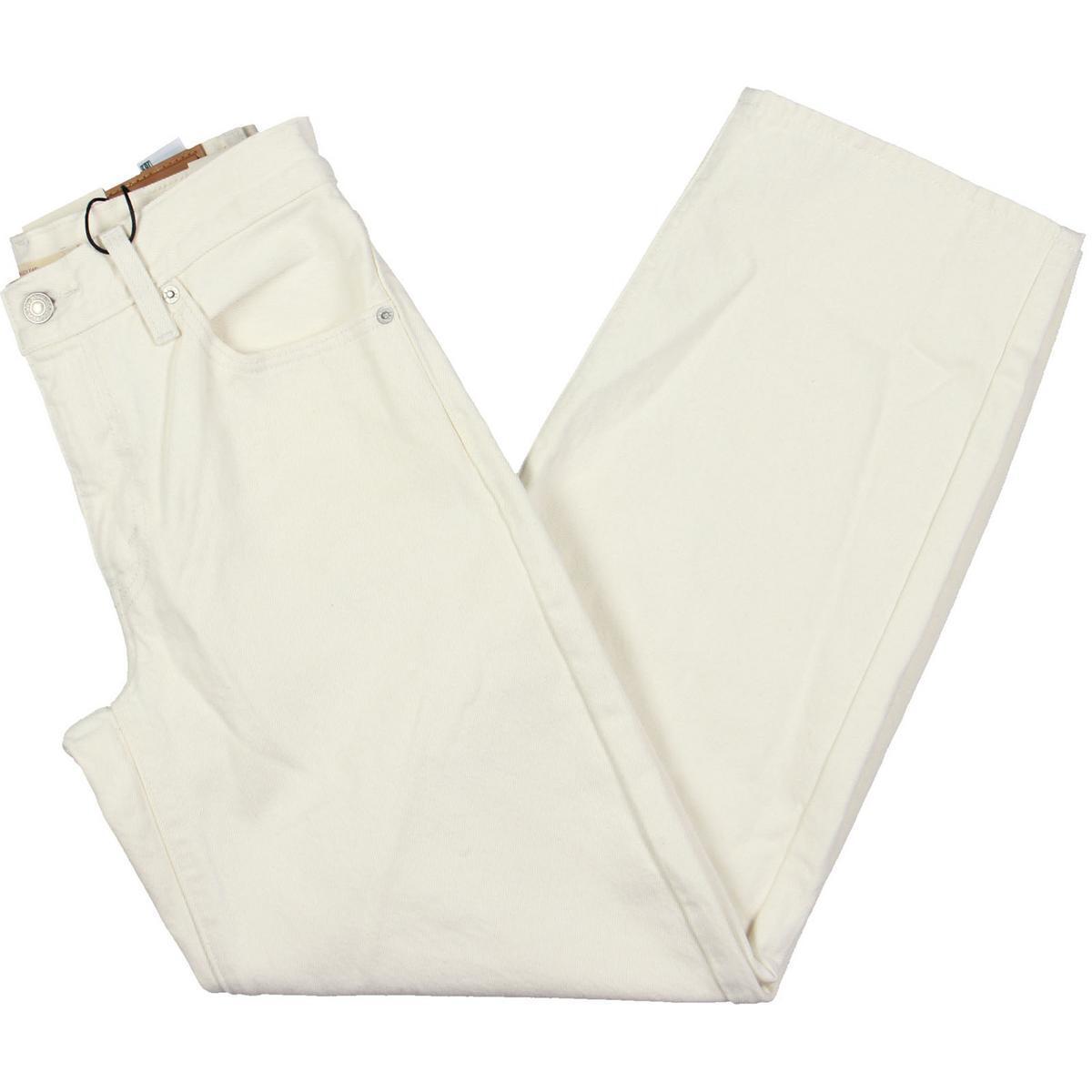 Женские белые хлопковые джинсы Levis с высокой посадкой Mom Jeans 24 BHFO 4946