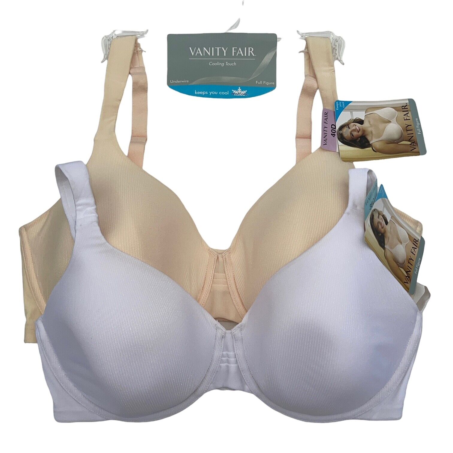 Vanity Fair Bra Underwire Cooling Touch Moisture Wicking Full Coverage  76355