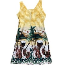 Vtg ISLAND ALOHA WEAR Hawaiian Dress-Tropical  Adorable Small