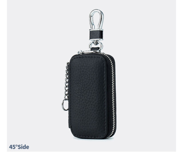 Unisex Leather Wallet Car Portability Key Holder Case Keychain Bag Zip Pouch