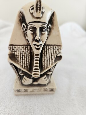 Pharoah Stone Statue Handmade In Egypt, Egyptian Souvenir Home Decor Sculpture 