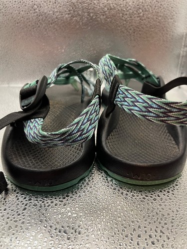 Chaco Womens Outdoor Sandals - Adjustable Straps Black & Teal Size 10 - Picture 4 of 11