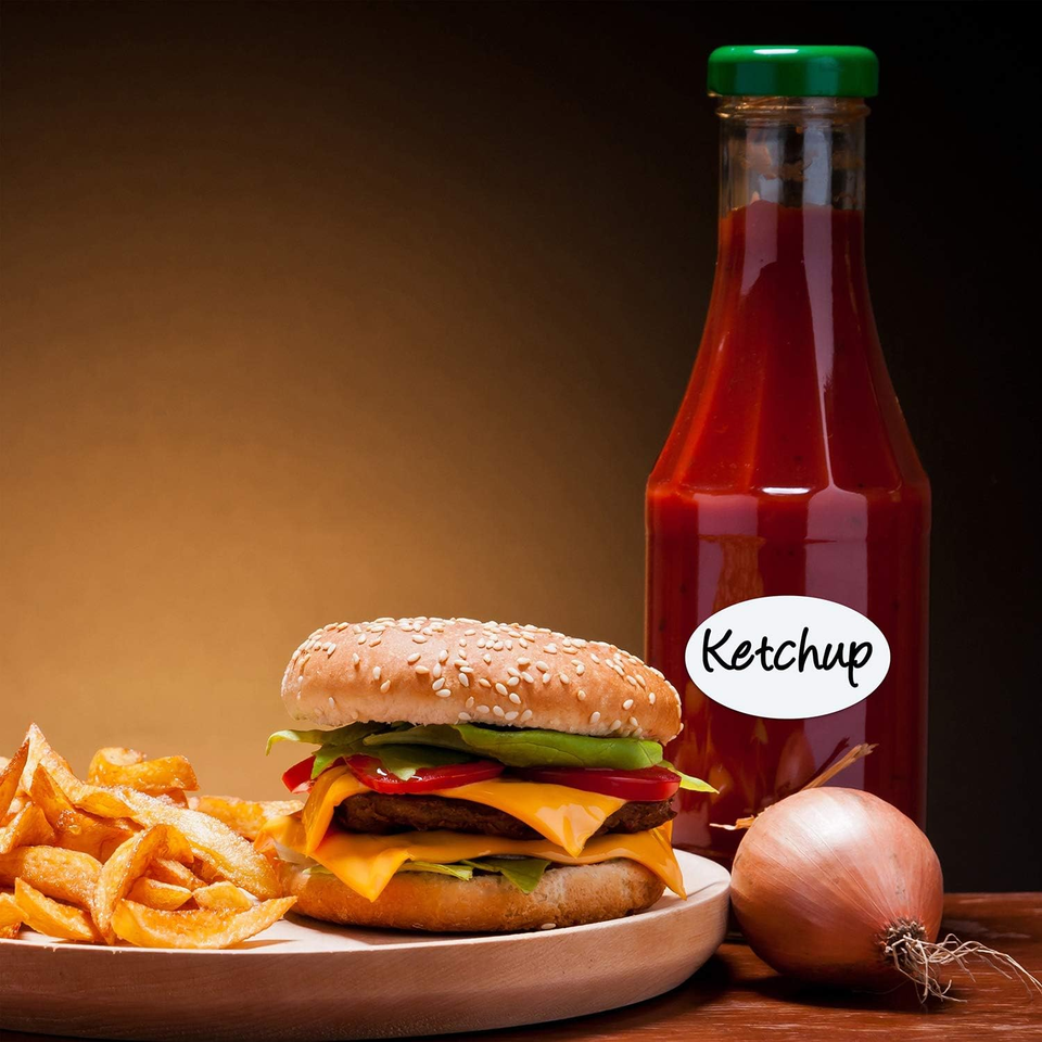 Wisdompro 320 Pcs Removable Freezer Labels, Blank White Labels Stickers