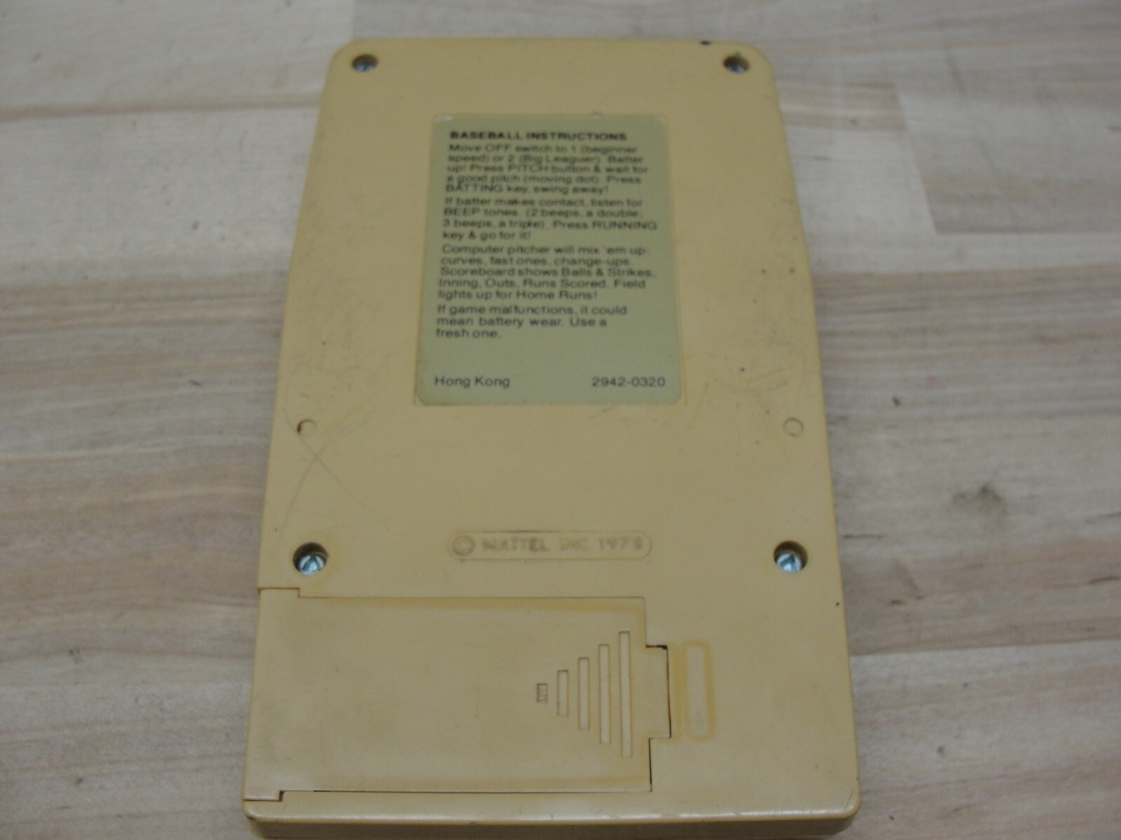 VINTAGE 1978 MATTEL ELECTRONICS BASEBALL HANDHELD VIDEO GAME TESTED