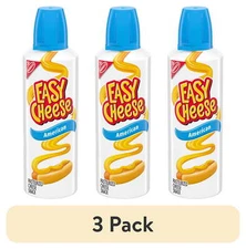 (3 pack) Easy Cheese American Cheese Snack, 8 oz