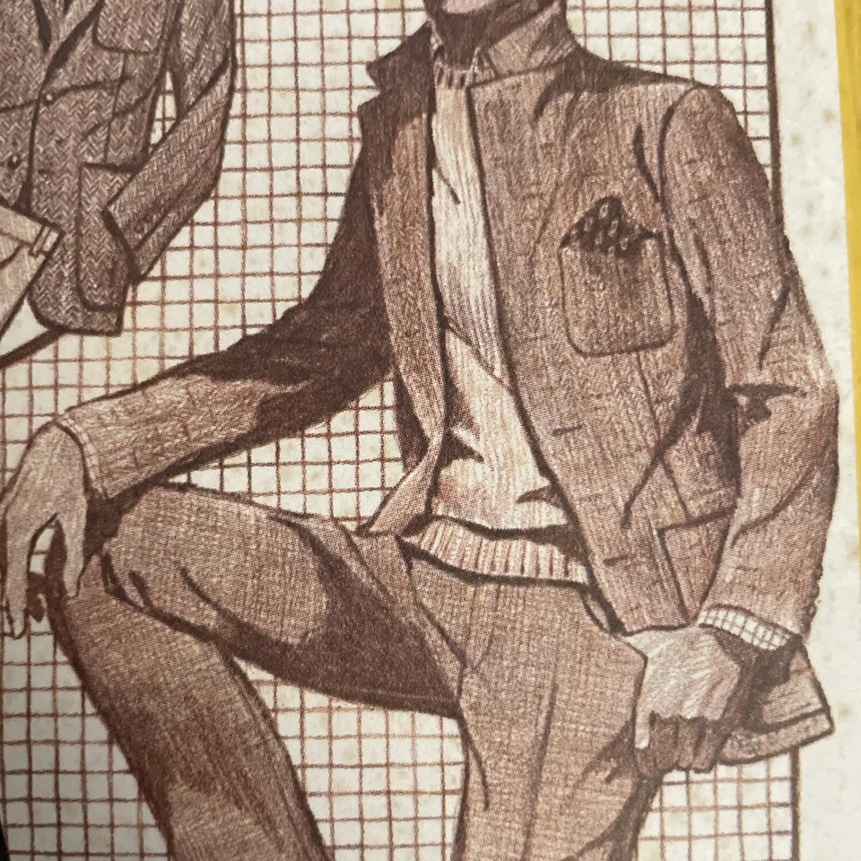 1980’s Simplicity 9791 NEW Men’s Suit Jacket & Pants John Weitz Size 40 - Image 3 of 4