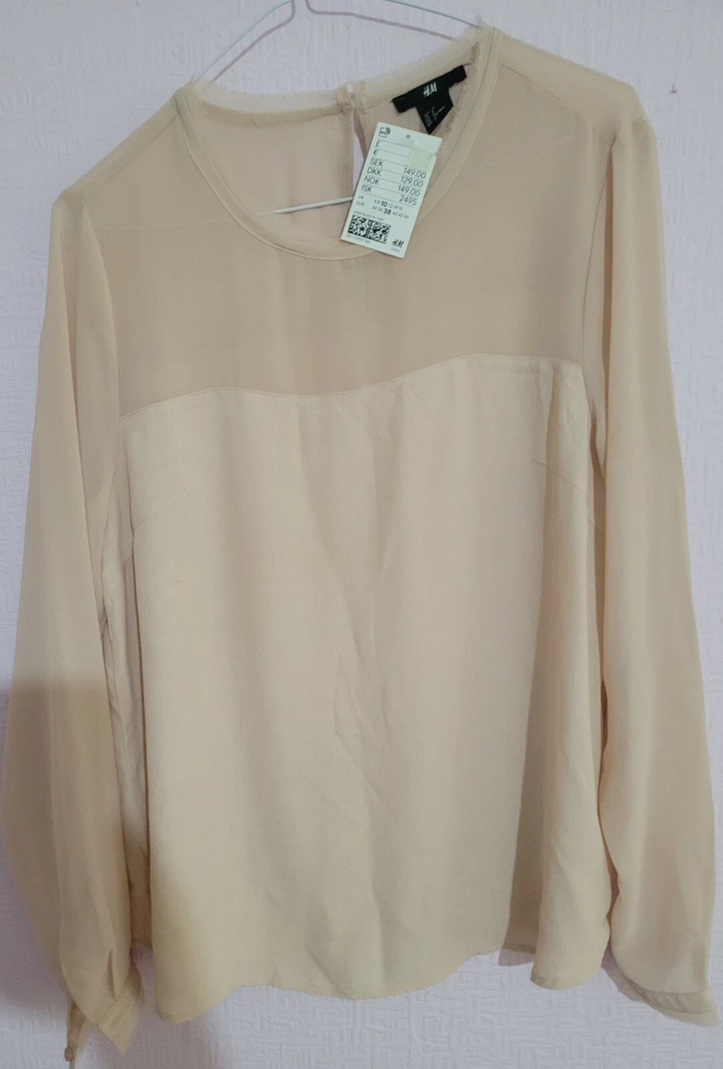 H and 2025 m silk blouse