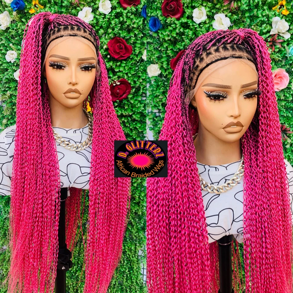 PELUCA TRENZADA SANDÍA SIN NUDOS EN 13*6 CIERRE DE ENCAJE 38" Foto 2 de 4