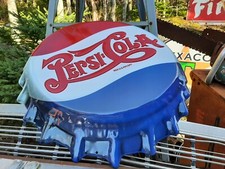 PEPSI COLA BOTTLE CAP SHAPED SIGN