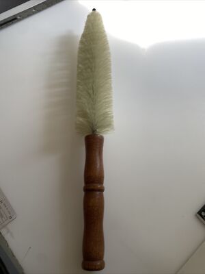 Vintage Cylindrical Brush Wooden Handle Nylon Bristles￼ zan