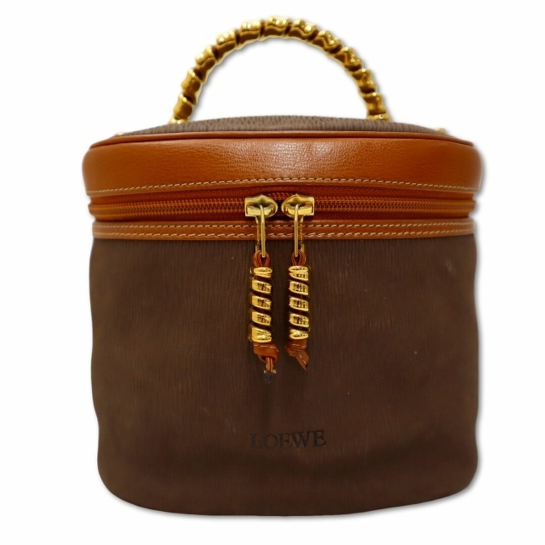 【VINTAGE LOEWE/ロエベ】Velazquez vanity Loewe Vintage Velasquez Twist Hardware Top Handle Vanity Bag