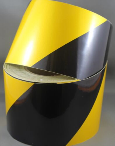 Yellow/Black Class 2 Reflective Tape 100mm x 15m - Picture 1 of 2