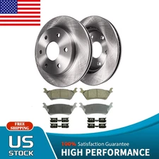 13.7'' 348mm Rear Disc Rotors Ceramic Brake Pads for 2012-2020 Ford F-150 6 Lug