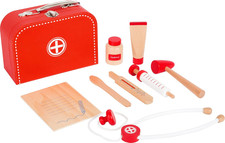 Wooden Toys Doctor'S Kit Play Set Incl. Syringe, Stethoscope, Thermometer and Mu