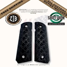 ZIB Grips Black Scale Beech Grips for 1911 Colt Kimber SW Government & Commander