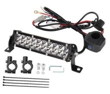 Dirt Bike Light Bar LED 60W 2500LM Motorcycle Headlight Kit Switch Universal