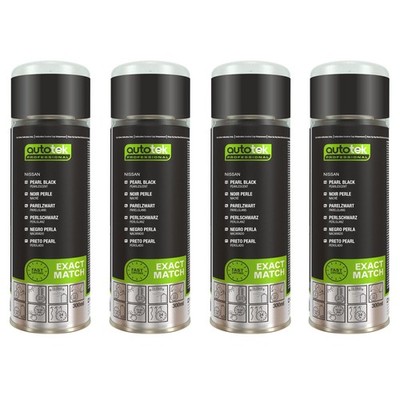 Autotek für Nissan Pearl Black 300 ml GAG PBK exakte Farbabstimmung schnelltrocknend x4